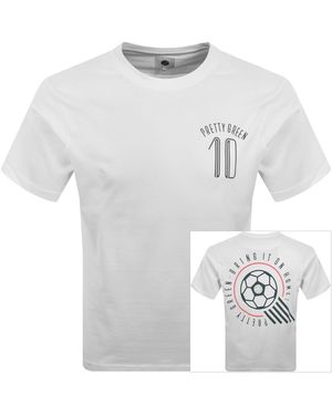 Pretty Green Outro Football T Shirt - White