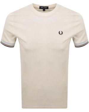 Fred Perry Twin Tipped Cuff T Shirt - Natural