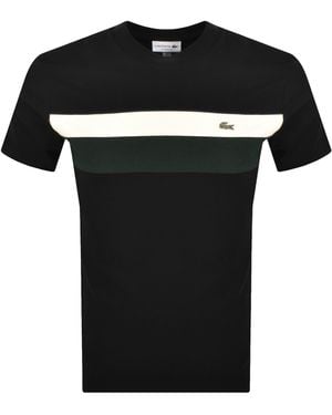 Lacoste Colour Block T Shirt - Black