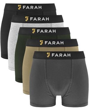 Farah Farah Carmi 5 Pack Trunks - Black