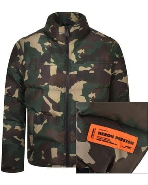 Heron Preston Camo Puffer Jacket - Green