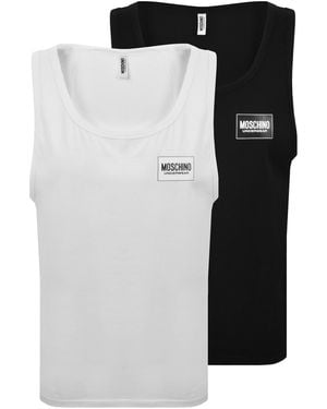 Moschino 2 Pack Vest - Black