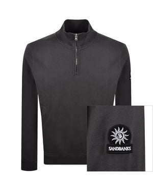Sandbanks Quarter Zip Sweatshirt - Grey