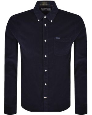Barbour Long Sleeved Corduroy Shirt - Blue
