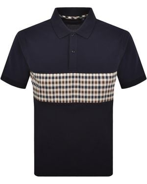 Aquascutum Insert Polo T Shirt - Blue
