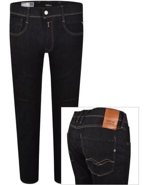 Replay Anbass Slim Fit Jeans Dark Wash - Black