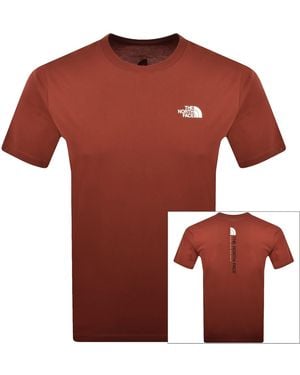 The North Face Vertical Logo T Shirt - Red