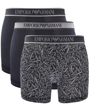 Armani Emporio 3 Pack Boxer Briefs - Black