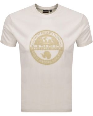 Napapijri Logo Short Sleeve T Shirt - White