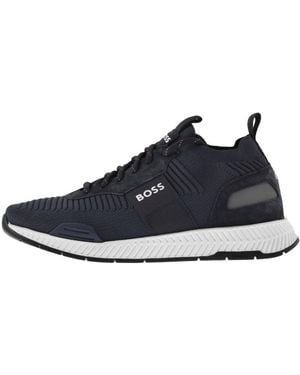 BOSS BUSINESS Boss Titanium Runner Trainers - Blue