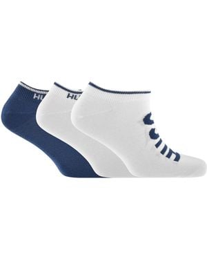 HUGO 3 Pack Logo Socks - Blue
