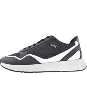 BOSS BUSINESS Boss Titanium Runner Trainers - Blue