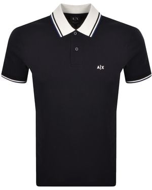 ARMANI EXCHANGE Slim Fit Polo T Shirt - Black
