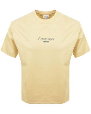 Calvin Klein Jeans Relaxed Fit T Shirt - Yellow