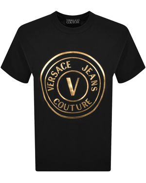 Versace Jeans Couture Couture V Emblem Foil T Shirt - Black