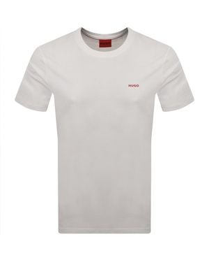 HUGO Dero222 T Shirt Natural - Grey