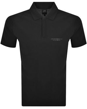 ARMANI EXCHANGE Polo T Shirt - Black