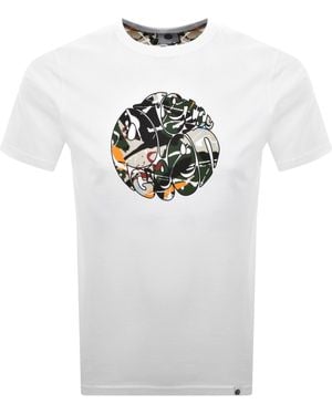 Pretty Green Convergence Logo T Shirt - White