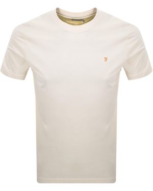 Farah Farah Danny Regular Fit T Shirt Ecru - White