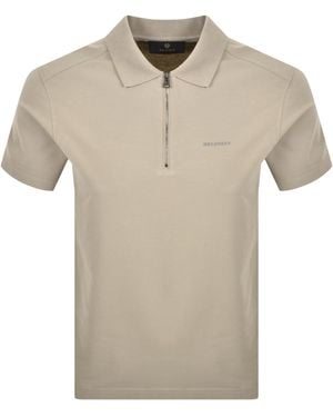 Belstaff Alloy Polo T Shirt Dark Sand - Natural