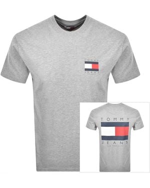 Tommy Hilfiger Graphic Backprint T Shirt - Grey