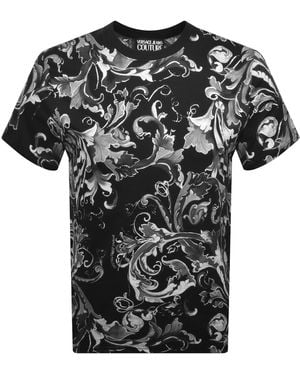 Versace Jeans Couture Couture All Over Print T Shirt - Black