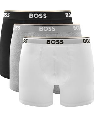 BOSS BUSINESS Boss Underwear 3 Pack Long Boxer Briefs - Grey