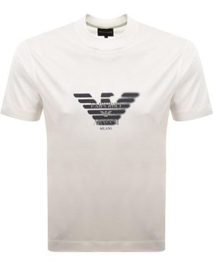 Armani Emporio Logo T Shirt Snow - Natural