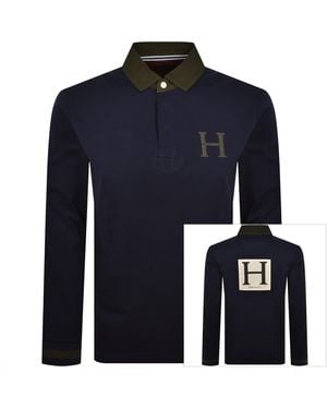 Hackett Heritage Multi Badge Polo Old - Blue