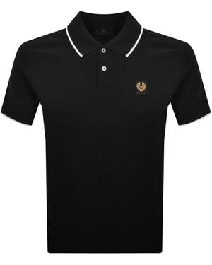Belstaff Tipped Polo T Shirt - Black