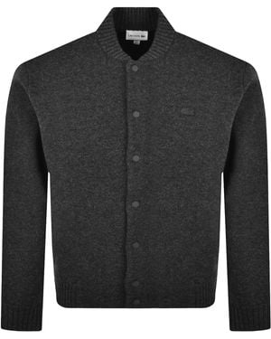 Lacoste Merino Wool Bomber Jacket - Black