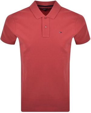 Tommy Hilfiger Tipped Polo Shirt - Red