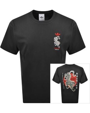 adidas Originals Tiger Graphic T Shirt - Black
