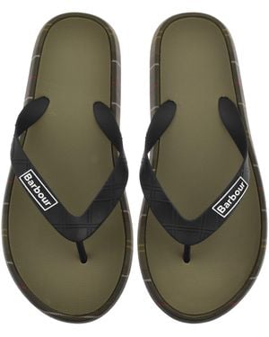 Barbour Oakdale Flip Flops - Green