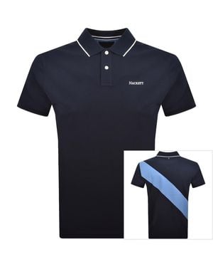 Hackett Heritage Sash Polo T Shirt - Blue