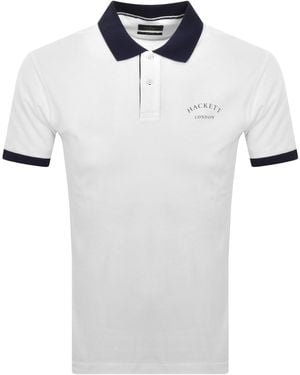 Hackett Essential Polo T Shirt Optic - White