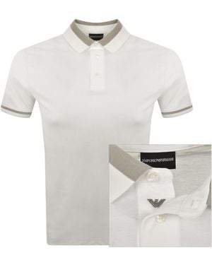 Armani Emporio Short Sleeved Polo Off - White