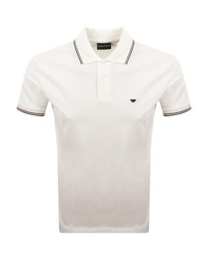 Armani Emporio Short Sleeved Polo T Shirt - Natural