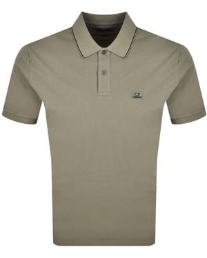 C.P. Company Cp Company Tipped Polo T Shirt - Green