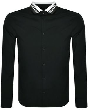 ARMANI EXCHANGE Slim Fit Shirt Jet Set - Black