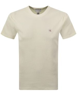 Calvin Klein Jeans Waffle T Shirt - Natural