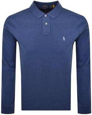 Ralph Lauren Long Sleeved Polo T Shirt - Blue