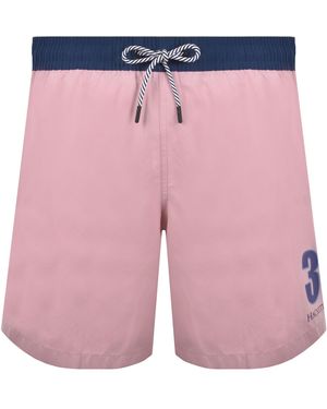 Hackett Number Swim Shorts - Pink
