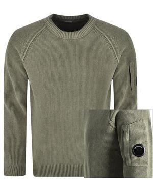 C.P. Company Cp Company Chenille Sweater Ermine - Green