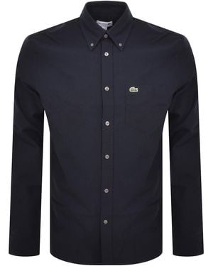 Lacoste Woven Long Sleeved Shirt - Blue