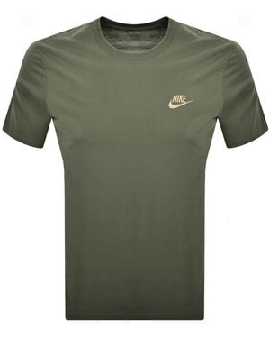Nike Crew Neck Club T Shirt - Green