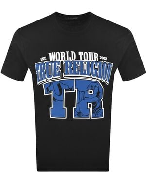 TRUE RELIGION Arch Logo T Shirt Jet - Black