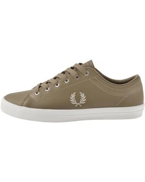 Fred Perry Baseline Leather Trainers - Brown