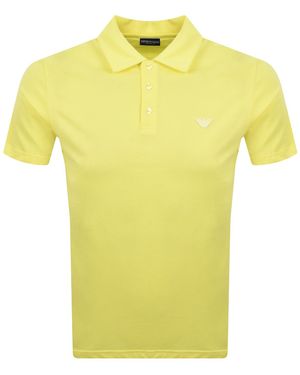 Armani Emporio Short Sleeved Polo T Shirt - Yellow