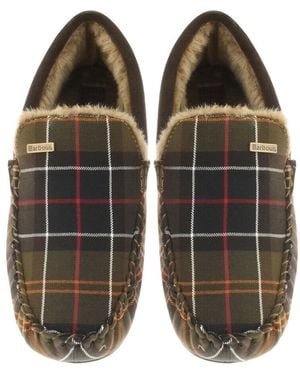 Barbour Monty Tartan Slippers - Green